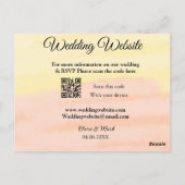 結婚サイトにQRコードを追加  スキャンで名前と日付を追加 ポストカード (裏面)