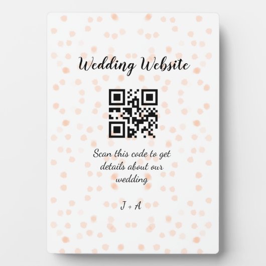 結婚サイトの詳細をスキャンQRコード オレンジ フォトプラーク (正面)