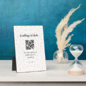 結婚サイトの詳細をスキャンQRコード オレンジ フォトプラーク (側面)