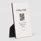 結婚サイトの詳細をスキャンQRコード オレンジ フォトプラーク (側面)