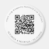 結婚サイトのQRコード 詳細 RSVP マグネット (正面)