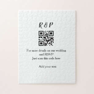 結婚サイトのRSVP用QRコードに追加するテキスト(名前) ジグソーパズル