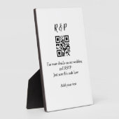 結婚サイトのRSVP QRコードに名前とテキストを追加する フォトプラーク (側面)