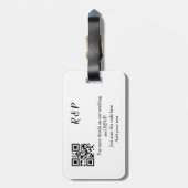 結婚サイトのRSVP QRコードに名前とテキストを追加する ラゲッジタグ (裏面縦)