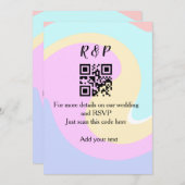 結婚サイトのRSVP QRコードに名前とテキストを追加 シーズンカード (正面/裏面)