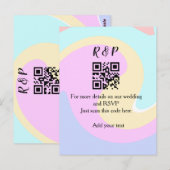 結婚サイトのRSVP QRコードに名前を追加するテキスト ポストカード (正面/裏面)