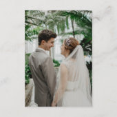 結婚サイト 追加 名前 QRコード ミニマリスト フォト エンクロージャーカード (裏面)