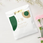 結婚サンキューエメラルドグリーン金ゴールドギフトGoody フェイバーバッグ (封をした状態)