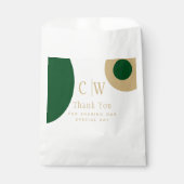 結婚サンキューエメラルドグリーン金ゴールドギフトGoody フェイバーバッグ (正面)