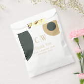 結婚サンキューオリーブグリーン金ゴールドギフトGoody フェイバーバッグ (封をした状態)