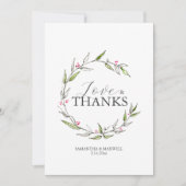 結婚サンキューカード植物線芸術 シーズンカード (正面)