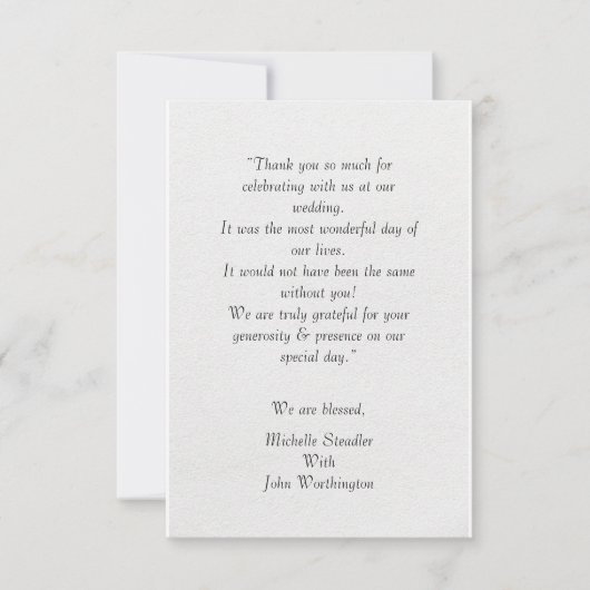 結婚サンキューカード表現 サンキューカード (正面)