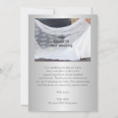 結婚サンキューカード銀ハート サンキューカード (裏面)