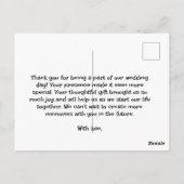 結婚サンキューカード ポストカード (裏面)