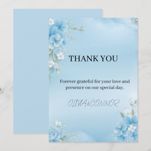 結婚サンキューカード 招待状 (正面/裏面)