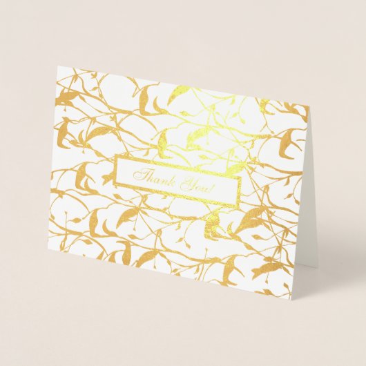 結婚サンキューカード 箔カード (正面)