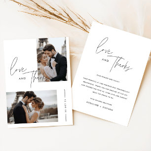 結婚サンキューカード Boho Photo Thank サンキューカード