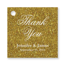 結婚サンキューグリッター金ゴールド