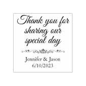 結婚サンキューゴム文字スタンプ ラバースタンプ (インプリント)