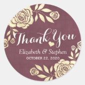 結婚サンキューゴールデンモダンバラ ラウンドシール (正面)