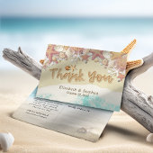 結婚サンキューサマービーチ星魚貝殻 ポストカード
