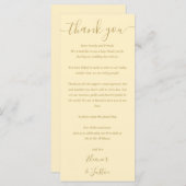 結婚サンキューバターカップイエロー座席表 メニュー (正面/裏面)