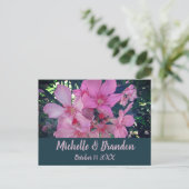 結婚サンキューピンクフローラフォトフラワー ポストカード (スタンド正面)