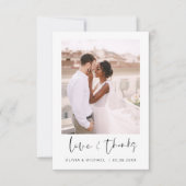 結婚サンキューフォトシンプルミニマル サンキューカード (正面)