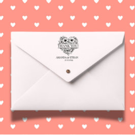 結婚サンキューフォラルテーマ セルフインキングスタンプ