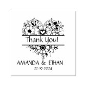 結婚サンキューフォラルテーマ セルフインキングスタンプ (デザイン)