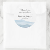 結婚サンキューブルーの水色 ラウンドシール (バッグ)