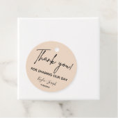 結婚サンキューベージュメッセージカード フェイバータグ (インサイチュ)