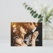 結婚サンキューポストカードフォトカードカスタム ポストカード (スタンド正面)