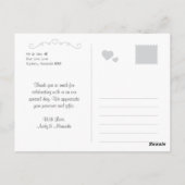 結婚サンキューポストカードフォトカードカスタム ポストカード (裏面)