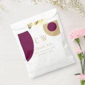 結婚サンキューワインベリーグリーン金ゴールドギフトグッズ フェイバーバッグ (封をした状態)