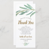 結婚サンキュー座席表素朴- Greenery (正面/裏面)