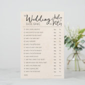 結婚シューゲームの質問紙素朴 (スタンド正面)