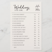 結婚シューゲームの質問紙素朴