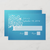 結婚シルエットRSVP 出欠カード (正面/裏面)