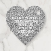 結婚シルバフェイクーグリッターエレガントありがとう フェイバータグ (裏面)