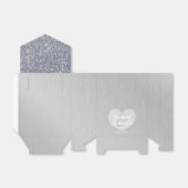 結婚シルバーグリッターパーソナライズされた フェイバーボックス (折り畳みなし)