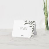 結婚シンプルの離れインスピリティかわいらしモダン サンキューカード (裏面)