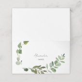 結婚シンプル葉パーソナライズされた プレイスカード (外部開封)