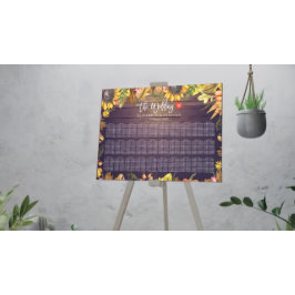 結婚シーティングチャート紅葉カボチャ ポスター