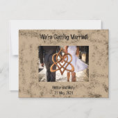 結婚スウィングスカートセルトラブノット マグネット招待状 (正面)