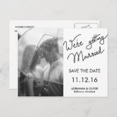 結婚スクリプトを取得しています日付写真を保存 案内ポストカード (正面/裏面)