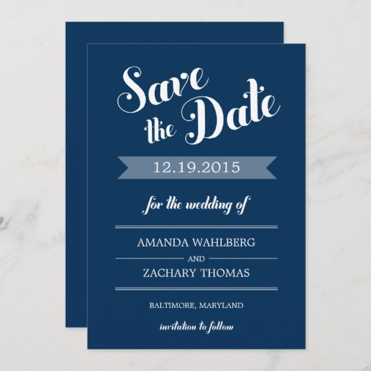 結婚スタイリッシュ式を思い出す日付カードを保存 セーブザデート (正面/裏面)