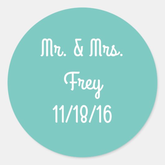 結婚ステッカー ラウンドシール (正面)
