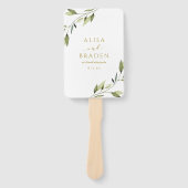 結婚ズつる植物離れグリーンリー植物学金ゴールド ハンドファン (正面)