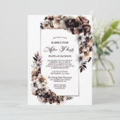 結婚ズアフターパーティー秋素朴フローラ披露宴 招待状 (スタンド正面)